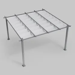 Telo di ricambio bianco per pergola 4x4 m - Norris