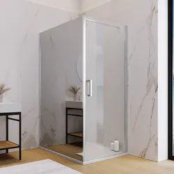 Box doccia 130X100 cm lato fisso specchiato con battente e profilo cromo 200h - Artego Duo