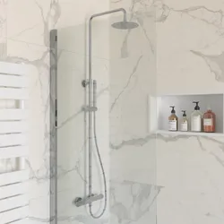 Colonna doccia termostatica in acciaio inox cromo - Nocta