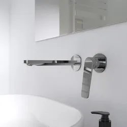 Miscelatore per lavabo a muro in ottone cromo - Nocta