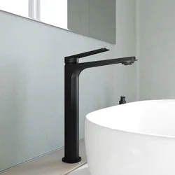 Miscelatore per lavabo alto in ottone nero opaco - Nocta