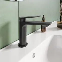 Miscelatore lavabo in ottone nero spazzolato PVD anti-impronta - Nocta