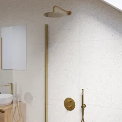 Set incasso doccia termostatico in ottone oro spazzolato PVD anti-impronta - Nocta