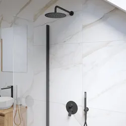 Set incasso doccia in ottone nero spazzolato PVD anti-impronta - Nocta