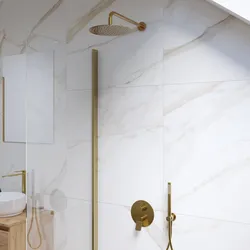 Set incasso doccia in ottone oro spazzolato PVD anti-impronta - Nocta