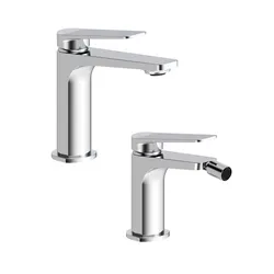 Set lavabo e bidet in ottone cromo - Nocta