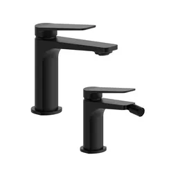 Set lavabo e bidet in ottone nero opaco - Nocta