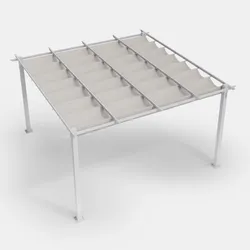 Telo di ricambio tortora per gazebo 4x4 m - Norris