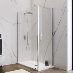 Box doccia 130X70 cm battente con vetro anticalcare trasparente e profilo cromo 200h - Artego