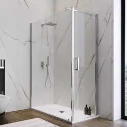 Box doccia 150X70 cm battente con vetro anticalcare trasparente e profilo cromo 200h - Artego