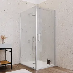 Box doccia 120X90 cm battente con vetro anticalcare trasparente e profilo cromo 200h - Artego