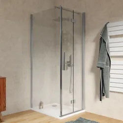 Box doccia 90x70 cm a soffietto in vetro anticalcare trasparente profilo cromo 195h - Flexy