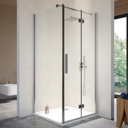 Box doccia 95x95 cm a soffietto in vetro anticalcare trasparente profilo cromo 195h - Flexy