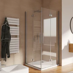 Box doccia 95x95 cm doppio soffietto in vetro anticalcare trasparente profilo cromo 195h - Flexy