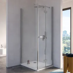 Box doccia 95x70 cm a soffietto in vetro anticalcare opaco profilo cromo 195h - Flexy