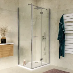 Box doccia 75x90 cm a soffietto vetro anticalcare trasparente profilo cromo 195h - Flexy